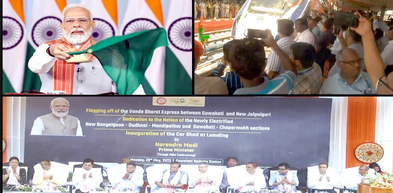PM flags off Assam’s first Vande Bharat Express connecting Guwahati to New Jalpaiguri » Kamal Sandesh