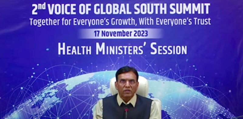 Mansukh Mandaviya delivers keynote address at the Health Ministers’ Session on 2nd Voice of Global South Summit 2023 » Kamal Sandesh